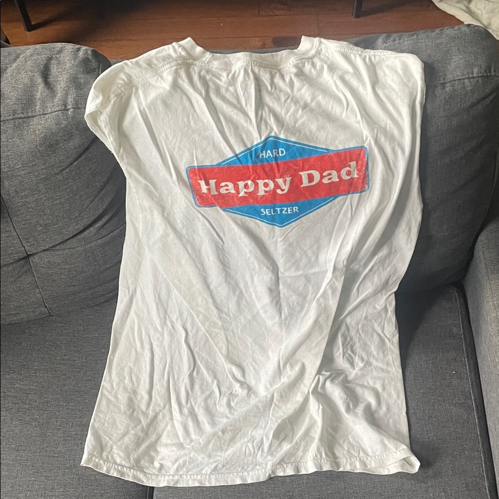 White Happy Dad T-Shirt